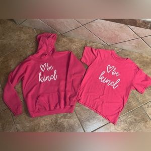 🩷Be Kind Ladies Hooded sweatshirt and Every day Cotton Tee